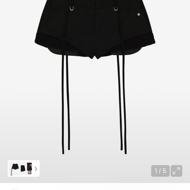 Micro Wool Shorts / Black