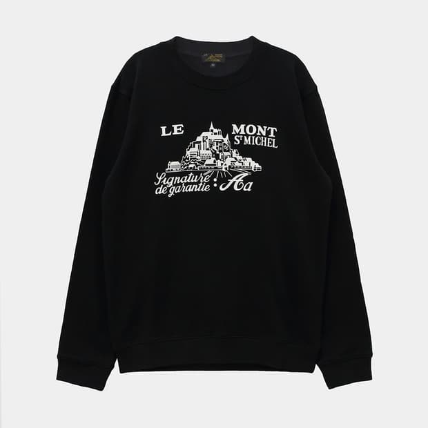 Le mont st michel 르 몽생미셸 로고 스웨트셔츠