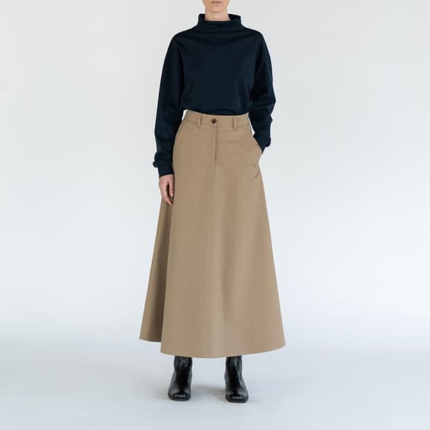 LFM. Cotton Long Skirt / Black