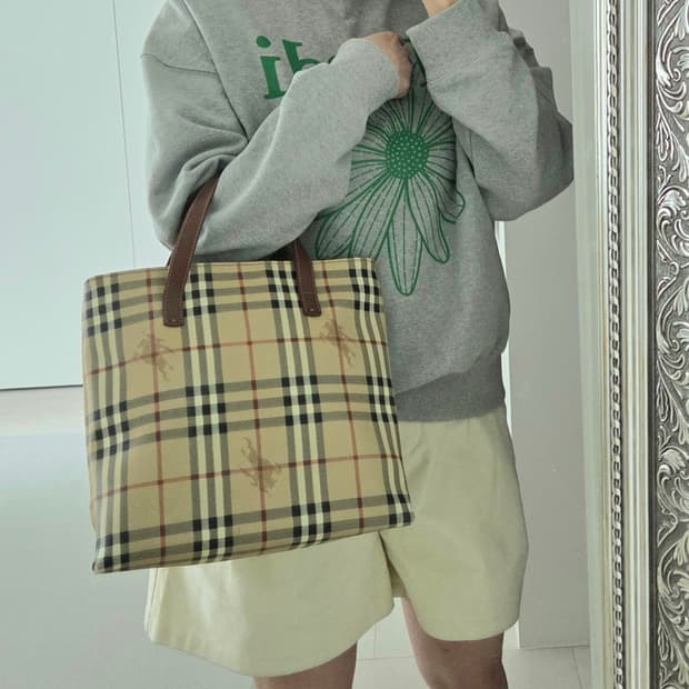 BURBERRY 버버리 정품 토트백 스퀘어백 빈티지체크 클래식