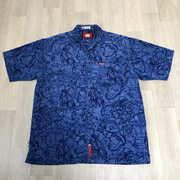 (L) 00's 에코 언리미티드 ECKO UNLTD 그래픽 오버핏 셔츠 