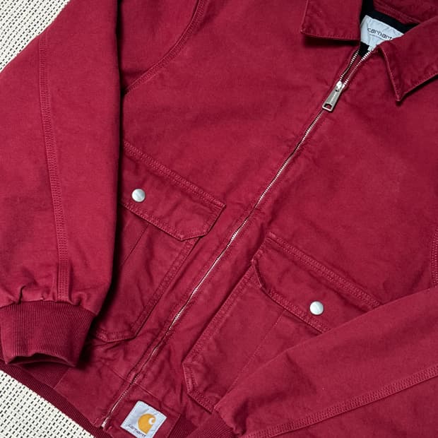 [25F/W] 신상 칼하트 스탠톤 자켓 스칼렛 워시드 (네고 가능)