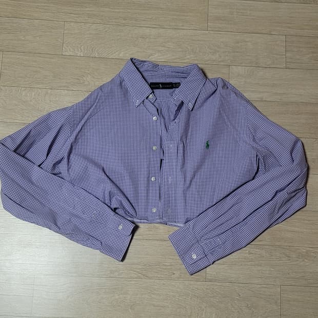 폴로 랄프로렌 크롭 체크 셔츠 김코디 커스텀 빈티지 