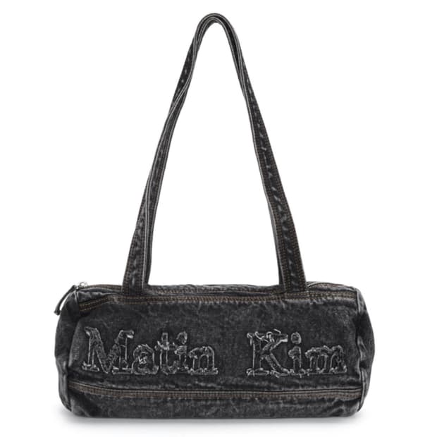 마뗑킴 워시드 데님 더플백