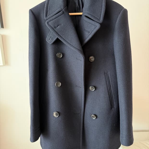 Beaker  울 더블코트 네이비