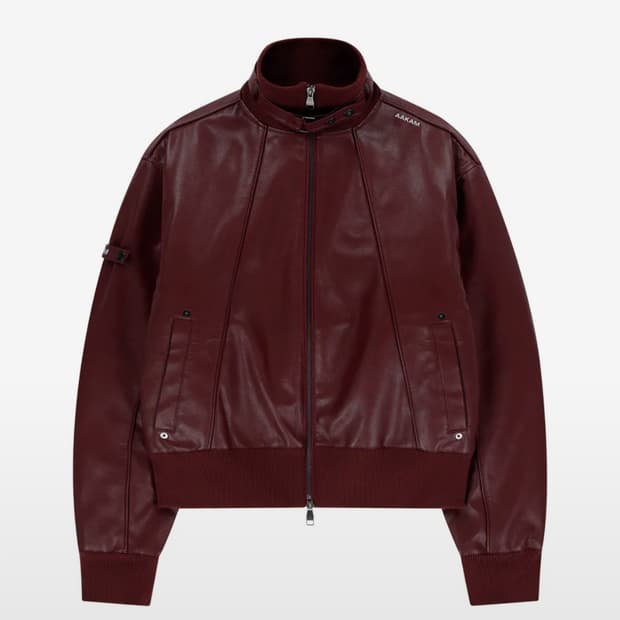 아캄 하이넥 레더 블루종 (와인) 