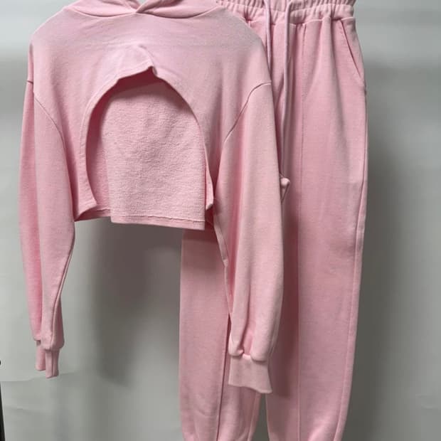 컷아웃 후드 조거 트레이닝 세트 (S)