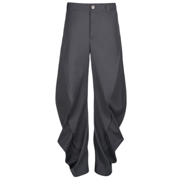 (구매) 지용킴 커브드 랩 트라우저 그레이