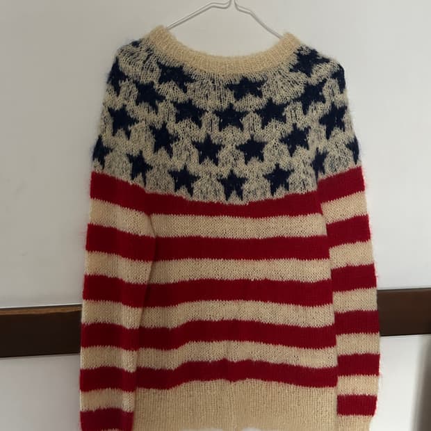성조기 니트 