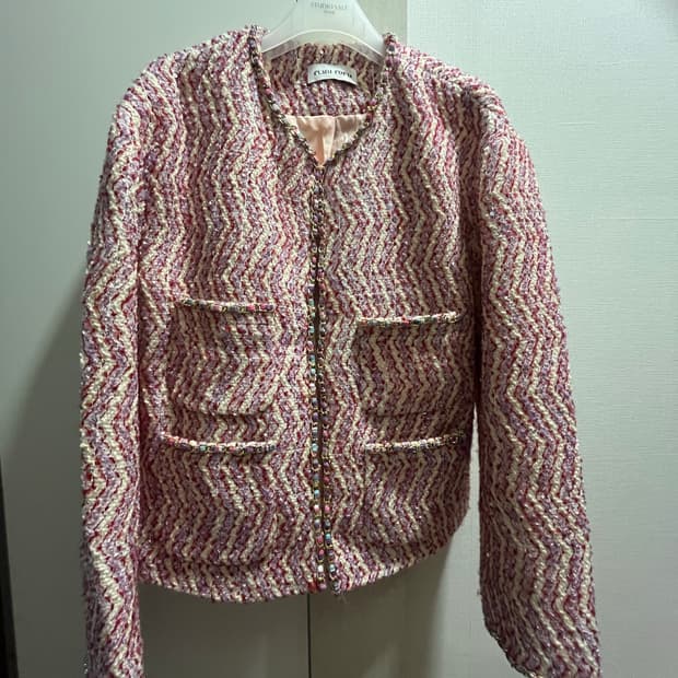 더누베 핑크 트위드