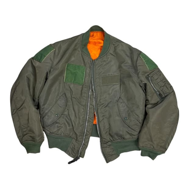 L) 알파 인더스트리 90s USA MA-1 리버시블 플라이트 봄버 자켓