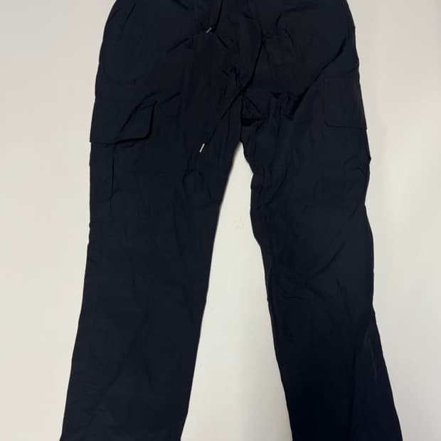 프리즘웍스 밑단 스트링 카고 나일론 팬츠 블랙 29.9인치