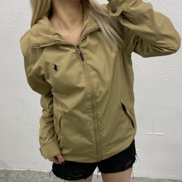 폴로 랄프로렌 블랙포니 브라운카키 스윙톱 S