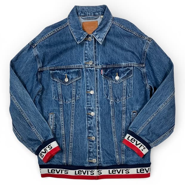 프리비엄 리바이스 로고 포인트 데님자켓 S