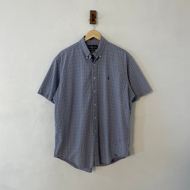 폴로 클래식핏 체크 셔츠 