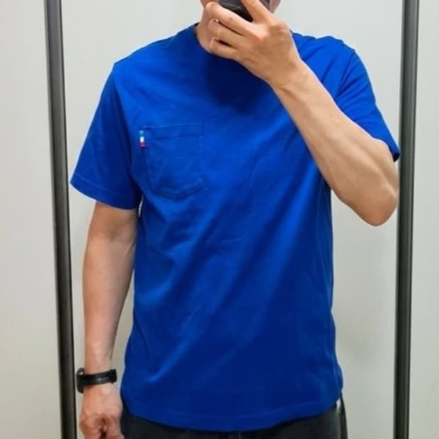 세르주블랑코 네이비 포켓 반팔티