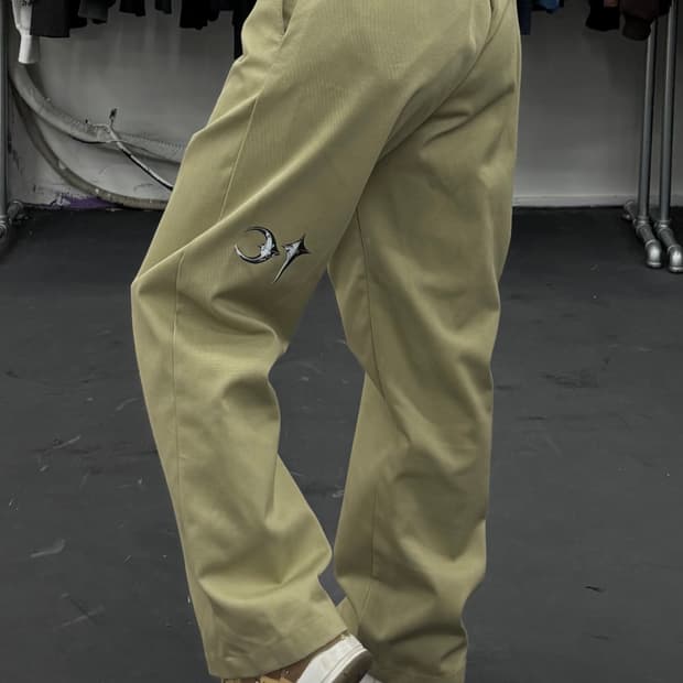 디키즈 떠그클럽 베이지 코튼 팬츠