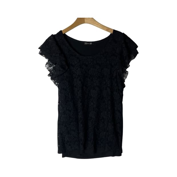 [INGNI] 잉그니 레이스업 반소매 탑