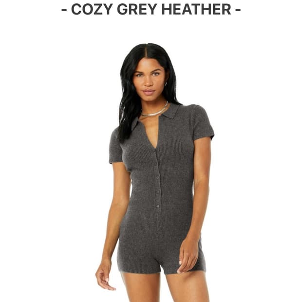 Alo Cashmere Ribbed Staycation Playsuit