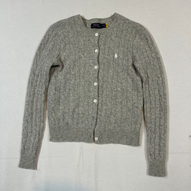 S) 폴로 랄프로렌 캐시미어 블렌드 케이블 가디건 신형 큐알탭