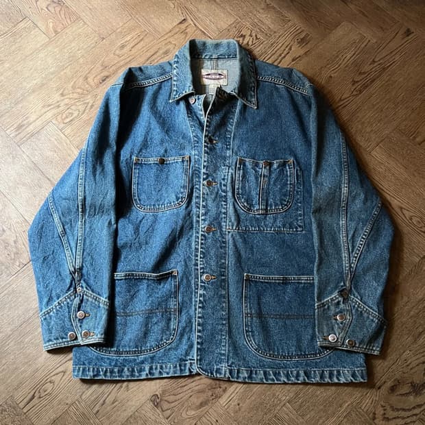 [L]90's USA 빈티지 워싱 데님 초어 자켓