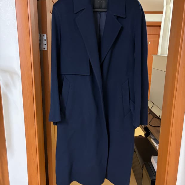 타임 옴므 캐시미어 로프 코트 (네이비-100사이즈)