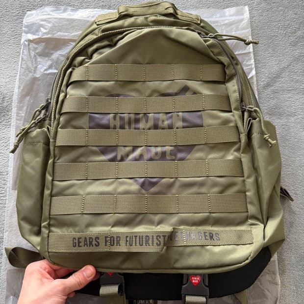 휴먼 메이드 밀리터리 백팩 올리브 드랩