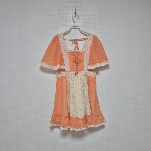 리즈리사 라떼갸루 러블리 오렌지 원피스