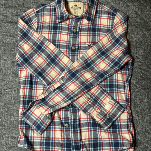 홀리스터 체크셔츠 S