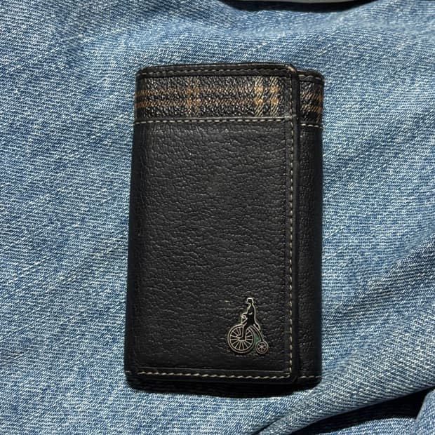vintage bean pole leather wallet