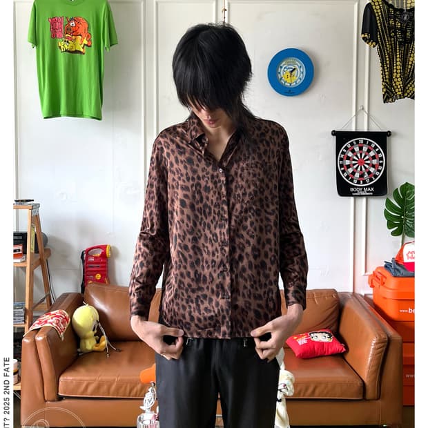 Japanese Vintage Leopard Pattern Shirt