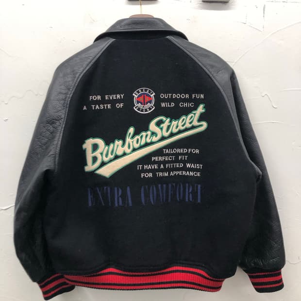 소가죽 바시티 자켓