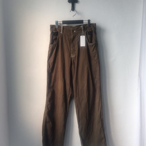 Stitch point cotton pants