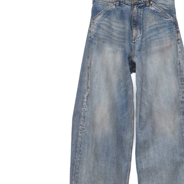 해칭룸 와이드 커브드 진 페이드 블루 데님 3