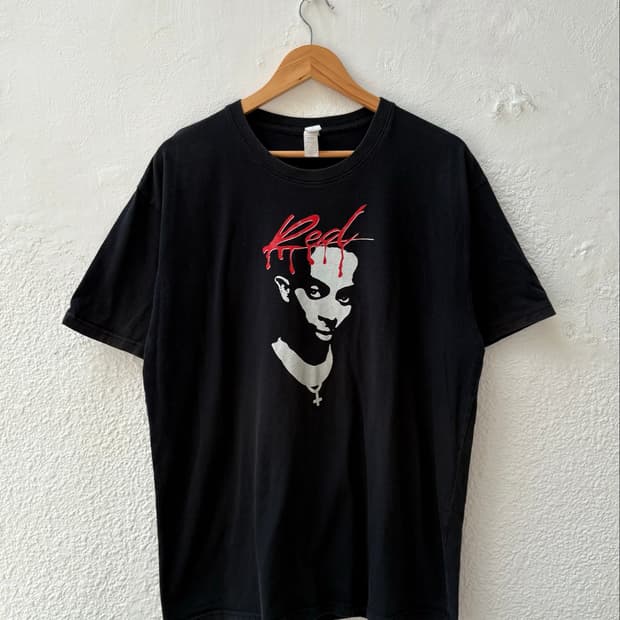 playboicarti red 프린팅 반팔티