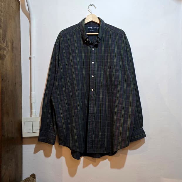 Polo BIG SHIRT 그린 체크 (폴로 빅셔츠)