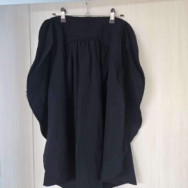 꼼데가르송 울  스커트 진네이비