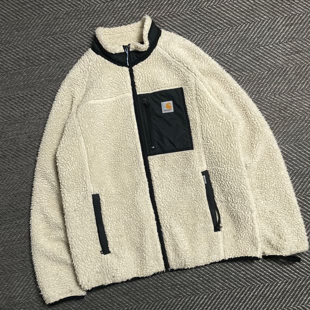 칼하트 WIP 패치 로고 쉐르파 플리스 자켓y 5420