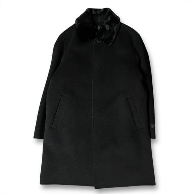 (미사용) TNGT 차콜 히든버튼 캐시미어 코트