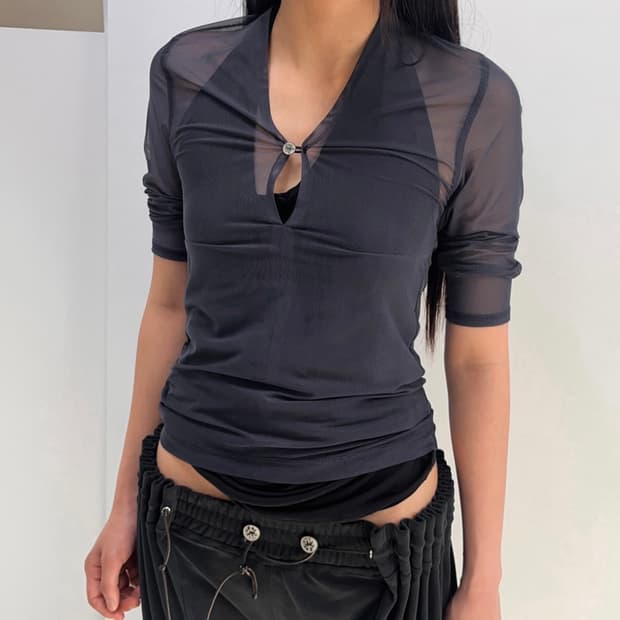 Ulika sanctus mesh top (midnight) S