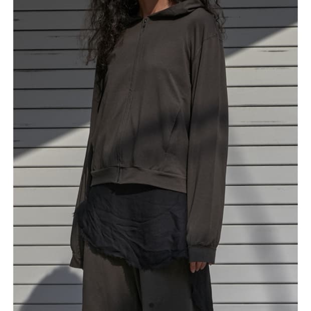 머듈 라운지 후드집업 올리브