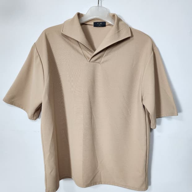 CM 베이지 반팔 카라티 105 XL 새제품