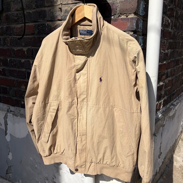 Polo Ralph Lauren 베이지 나일론 봄버 자켓 100