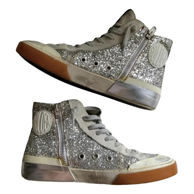 골든구스 Golden goose 프란시 실버 글리터 스니커즈 35