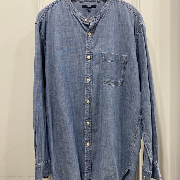 [UNIQLO] 유니클로 스탠칼라 샴브레이셔츠 XL사이즈
