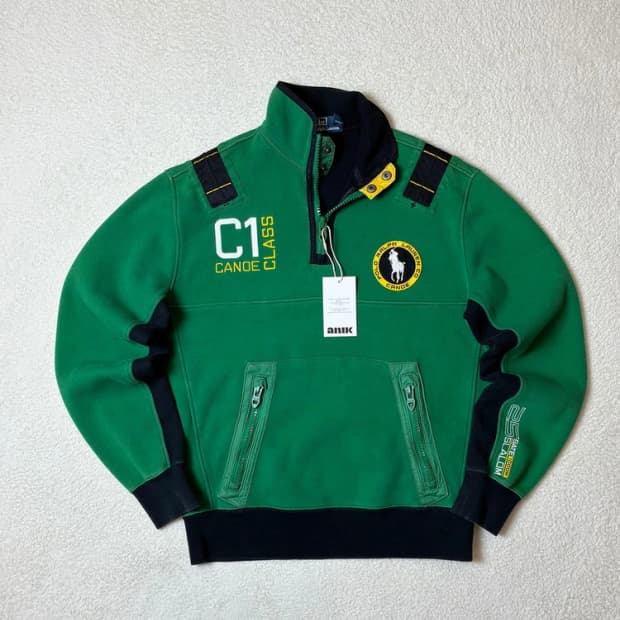 폴로 랄프로렌 00's C1 레이싱 하프 스웻 맨투맨 PN6350