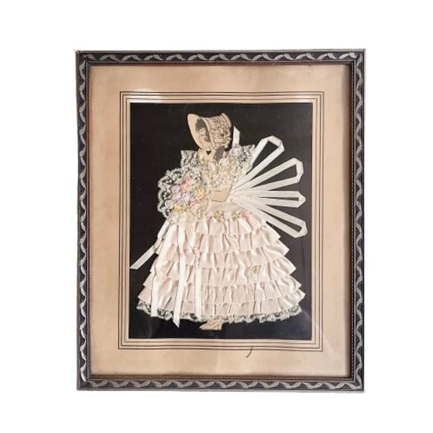 앤틱 크레놀린 레이디 레이스 액자