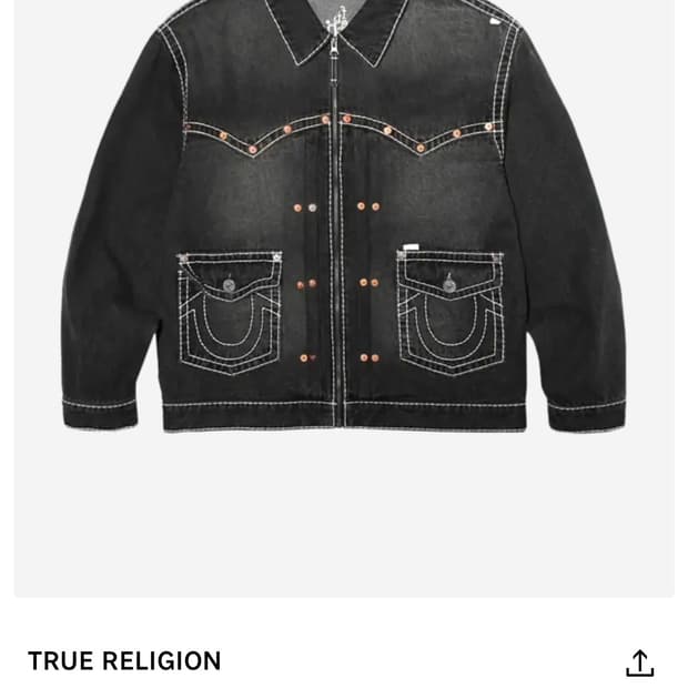 페치 X 트루릴리젼 트러커 자켓 블랙