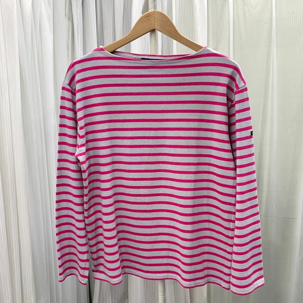 세인트제임스 SAINT JAMES 핑크 스트라이프 티셔츠 1704