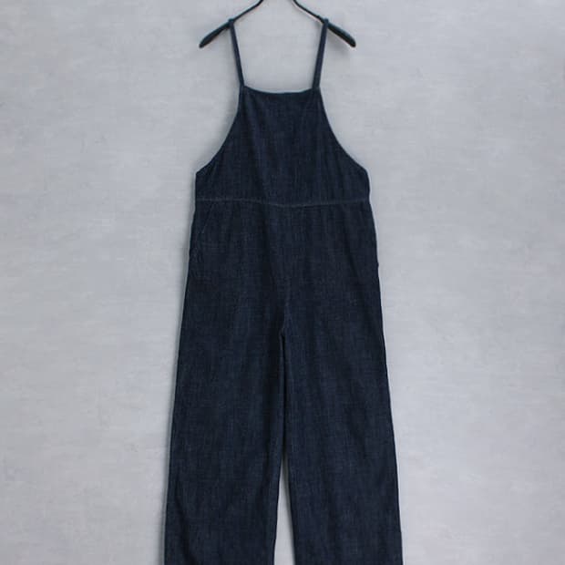 wide fit denim cami salopette